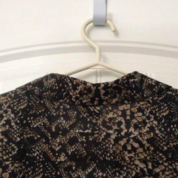 NWOT Moda International Brown/Black Animal Print Lined Dress - Picture 7 of 12